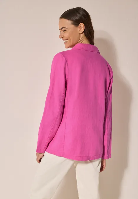 Leinen-Blazer bloomy pink