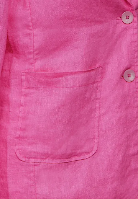 Leinen-Blazer bloomy pink