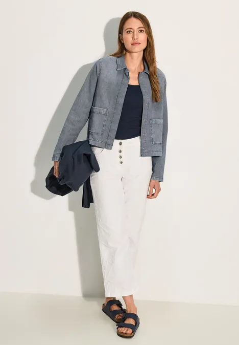 Overshirt Jeansjacke mid blue wash