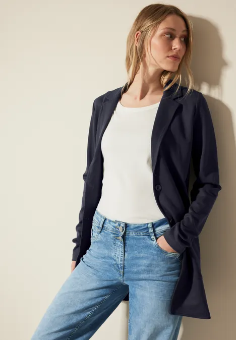 Lange blazer universal blue