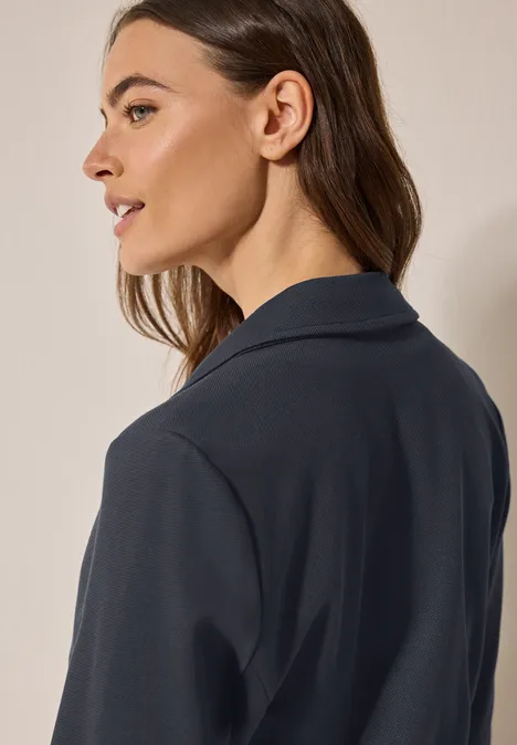 Basis gestructureerde blazer universal blue