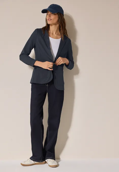 Basis gestructureerde blazer universal blue