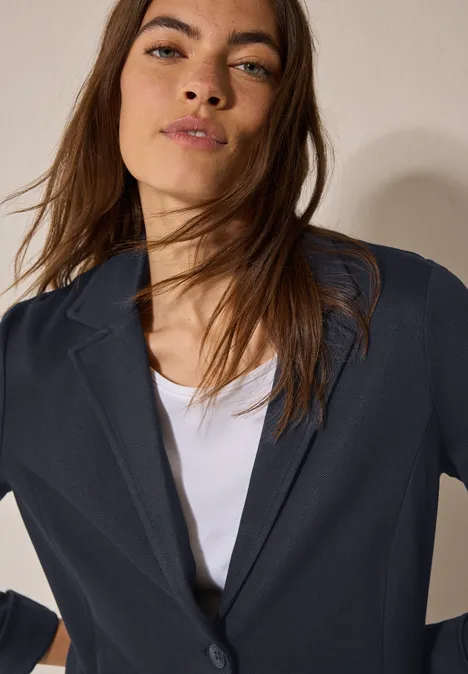 Basis gestructureerde blazer universal blue
