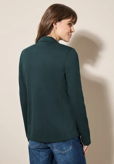 Basis gestructureerde blazer fir green