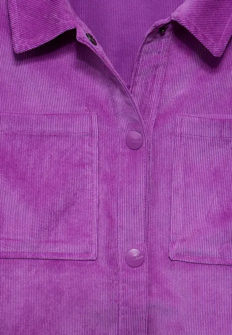 Kurze Cordjacke iced violet