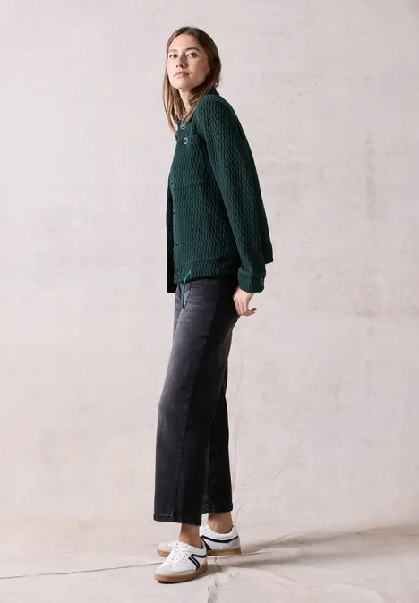 Strukturjacke fir green