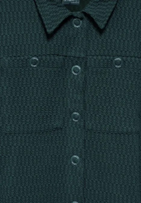 Strukturjacke fir green