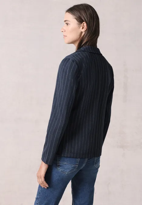 Blazer im Nadelstreifen-Look deep petrol