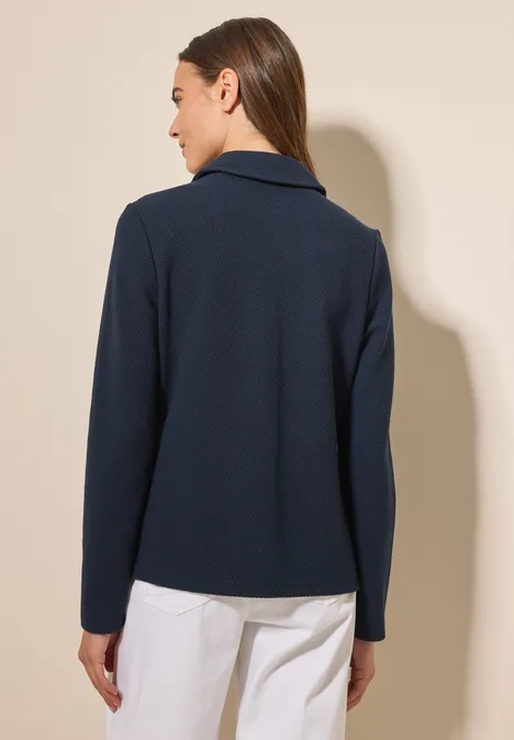 Blazer met structuur universal blue