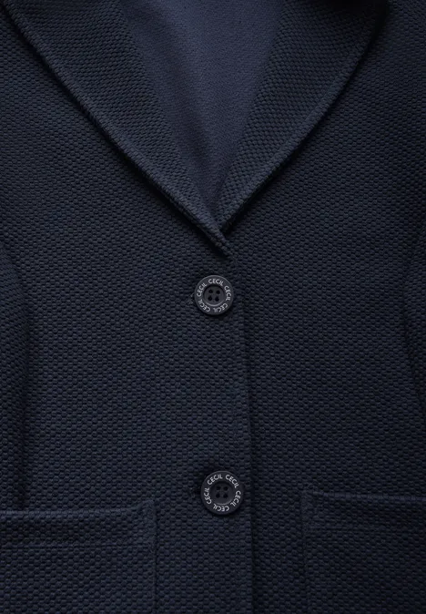 Blazer met structuur universal blue