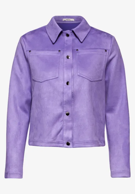 Jacke im Velours-Look wild lilac