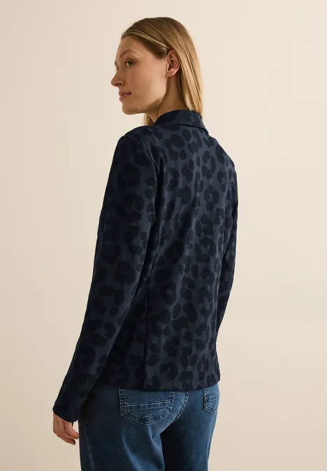 Blazer met leo-structuur universal blue