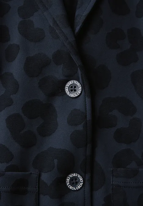 Blazer met leo-structuur universal blue
