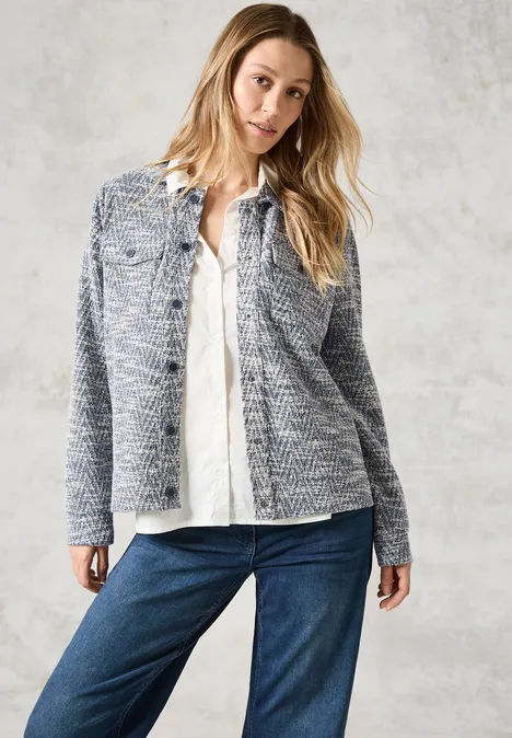 Bouclé Jacke Black