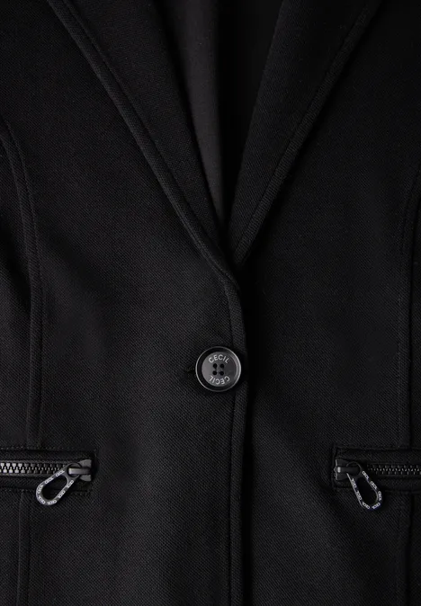 Piquè Blazer Black