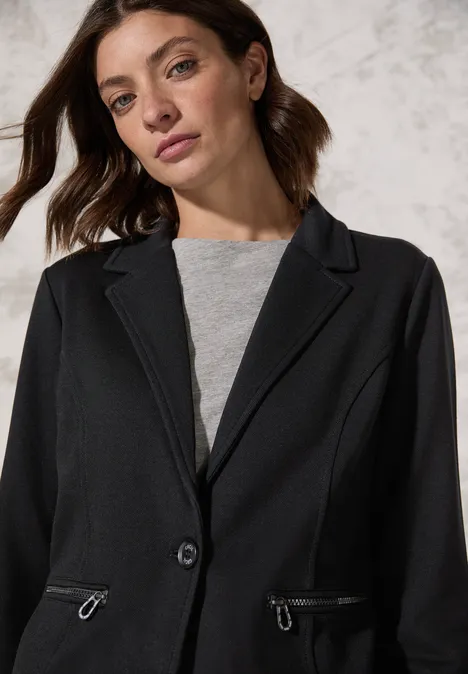 Piquè Blazer Black