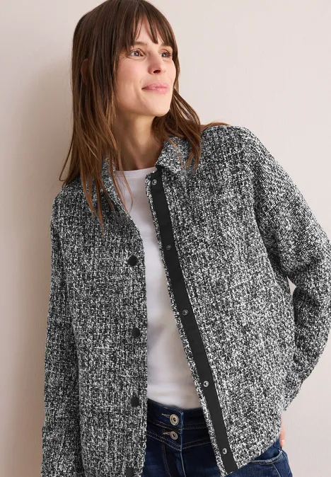 Bouclé Jacke Black