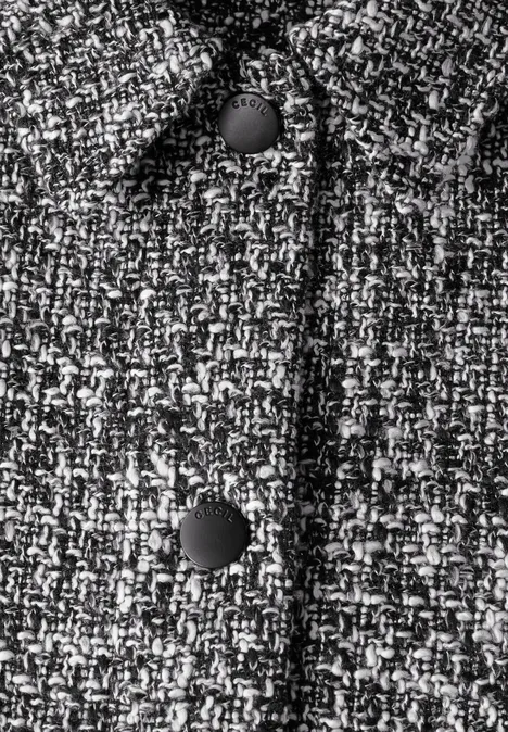 Bouclé Jacke Black