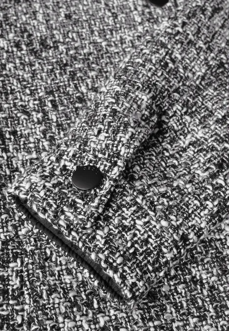 Bouclé Jacke Black