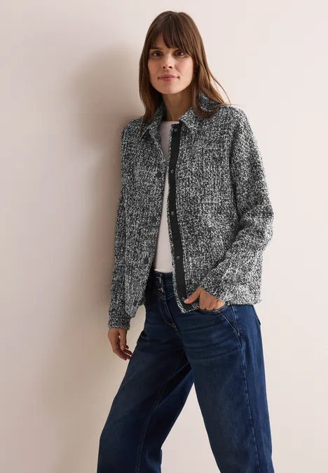Bouclé Jacke Black