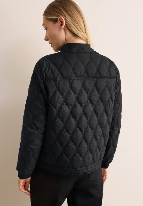 Gesteppte Jacke Black