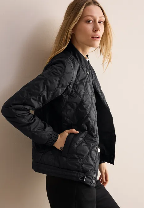 Gesteppte Jacke Black