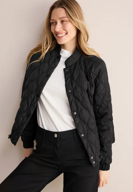 Gesteppte Jacke Black