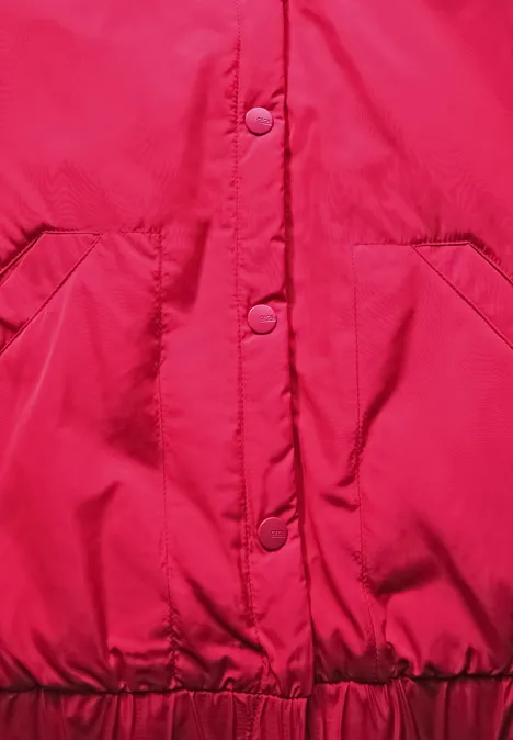 Blouson mit Knopfleiste granita red