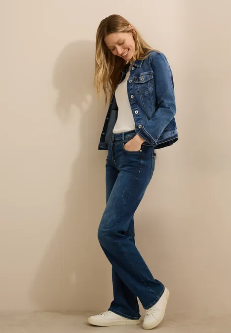 Veste en jean mid blue wash