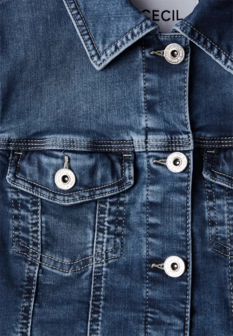 Veste en jean mid blue wash
