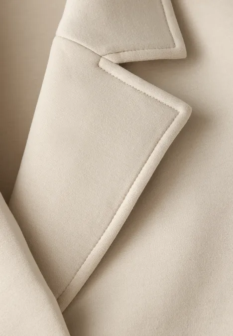 Scuba-Mantel desert beige melange