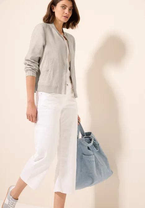 Leichter Leinen-Blouson pumice beige