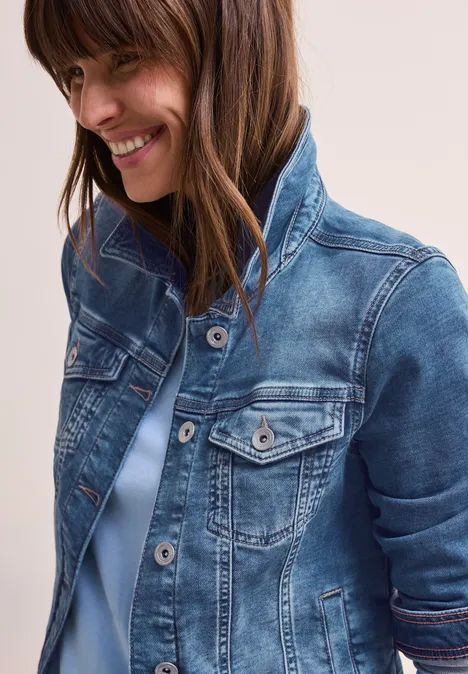 Denim Jogg Jacke mid blue wash