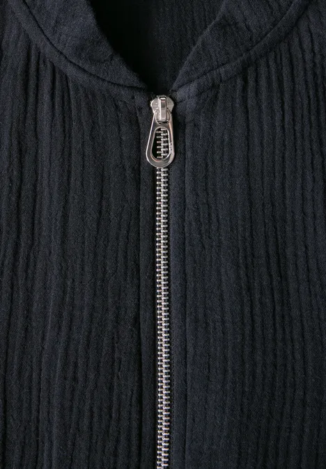 Kurze Musselin Jacke Black