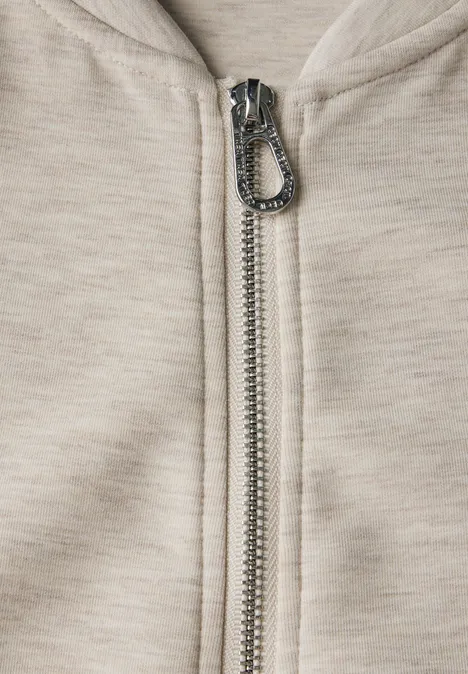 Blouson en sweat desert beige melange