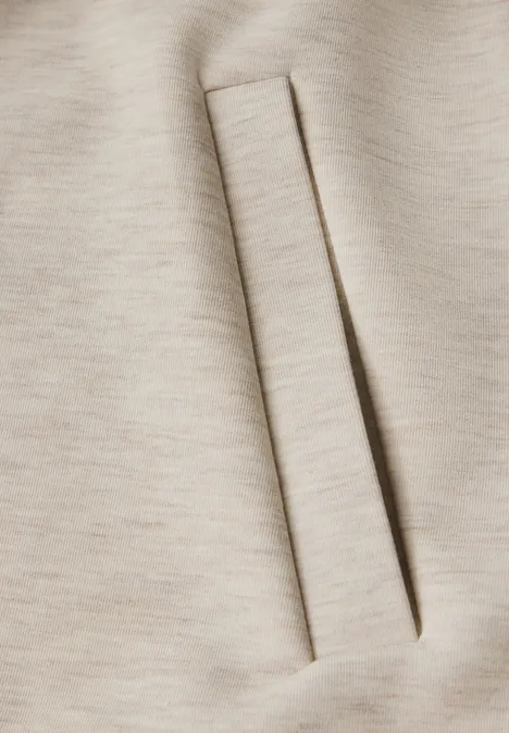 Blouson en sweat desert beige melange