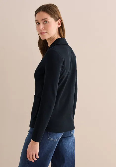 Blazer met structuur universal blue