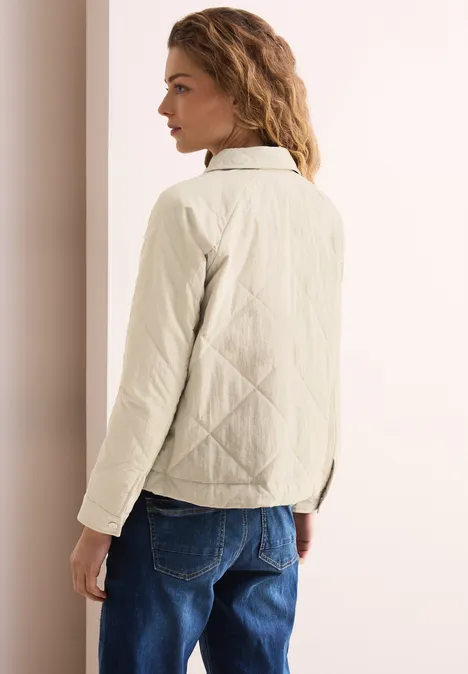 Veste avec motif piqué pearl beige
