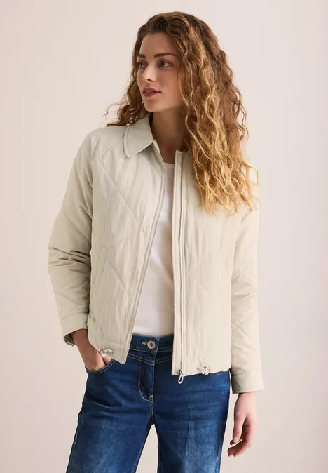 Veste avec motif piqué pearl beige