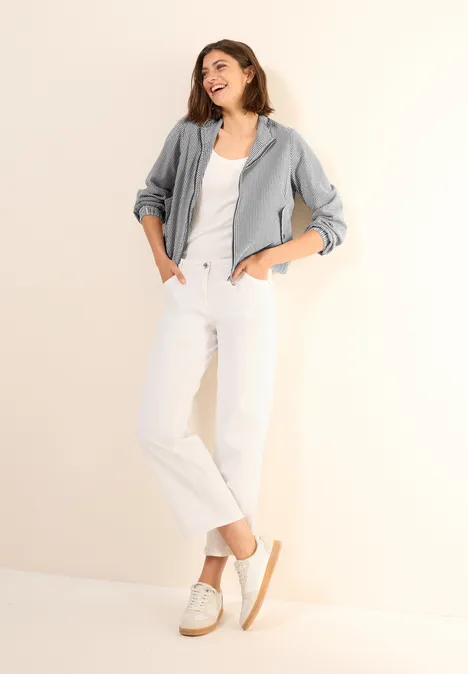 Kurze Seersucker Jacke universal blue