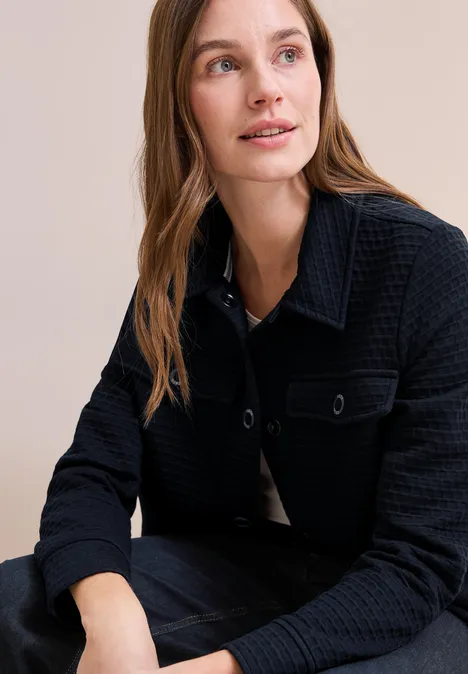Overshirt mit Struktur universal blue