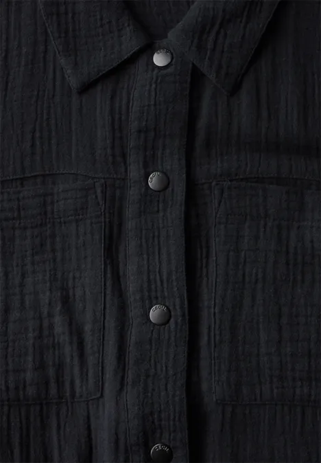 Musselin Overshirt Black