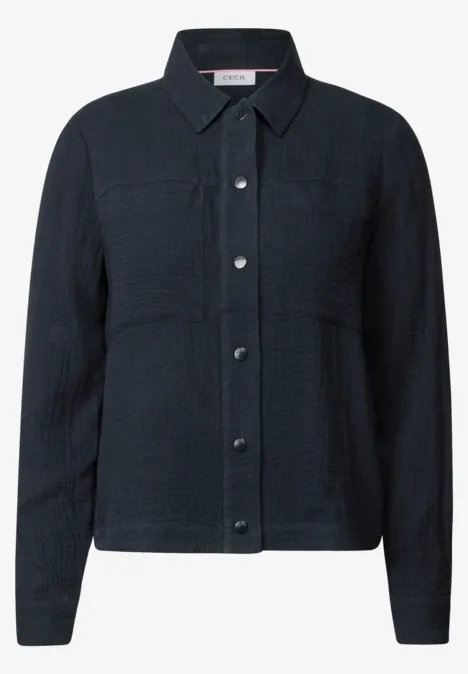 Musselin Overshirt universal blue