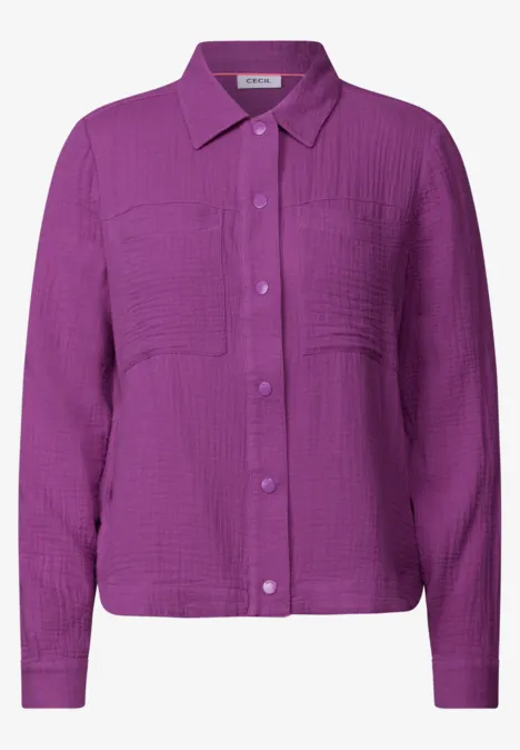 Musselin Overshirt magenta lacquer