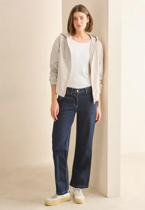 Blouson mit Kapuze pearl beige