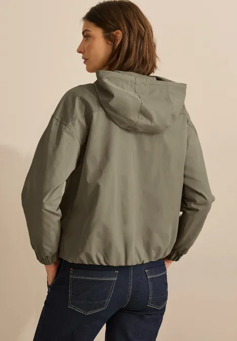 Blouson avec capuche smoky taupe