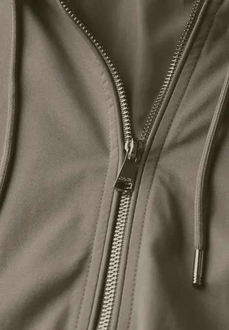Blouson avec capuche smoky taupe