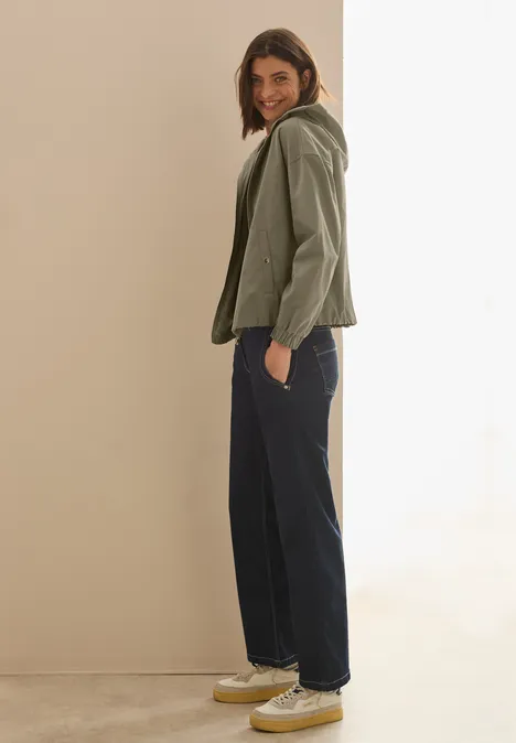 Blouson avec capuche smoky taupe