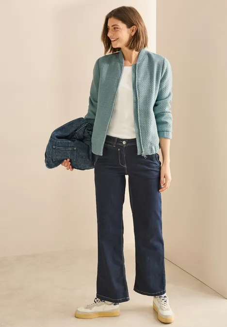 Bouclé Blouson cool salvia green
