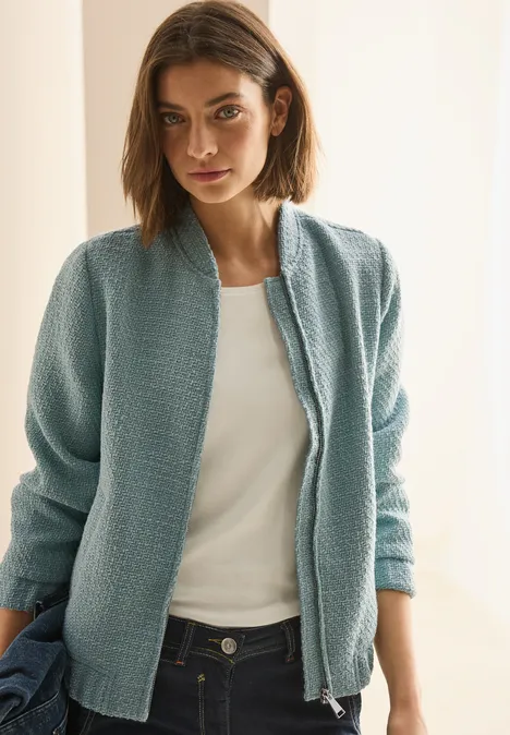 Bouclé Blouson cool salvia green
